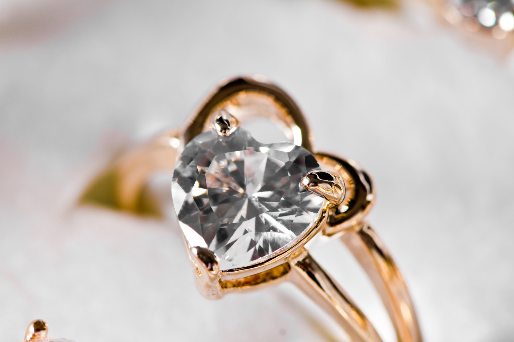 Golden ring and diamond