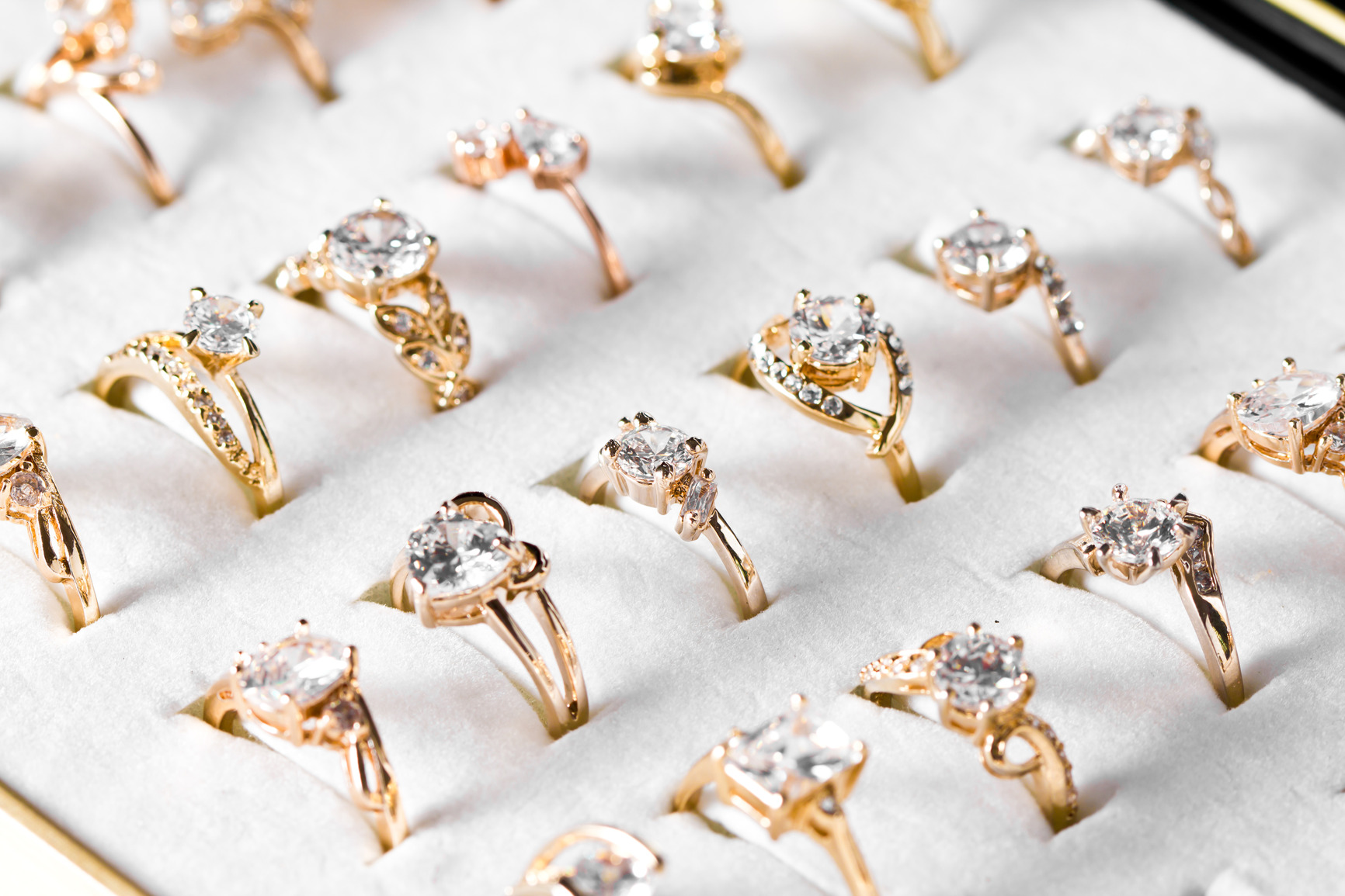 Golden ring and diamond